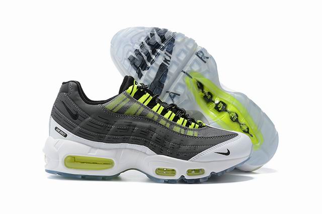 Nike Air Max 95 Men's Shoes White Grey Green-06 - Click Image to Close